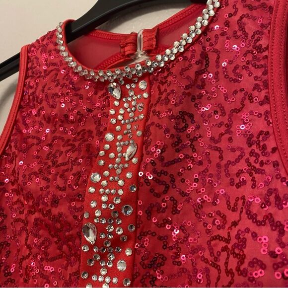 Weissman solo glam custom Dance costume hot pink pink feather Get Happy 14101 MC - Picture 5 of 14